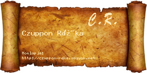 Czuppon Réka névjegykártya